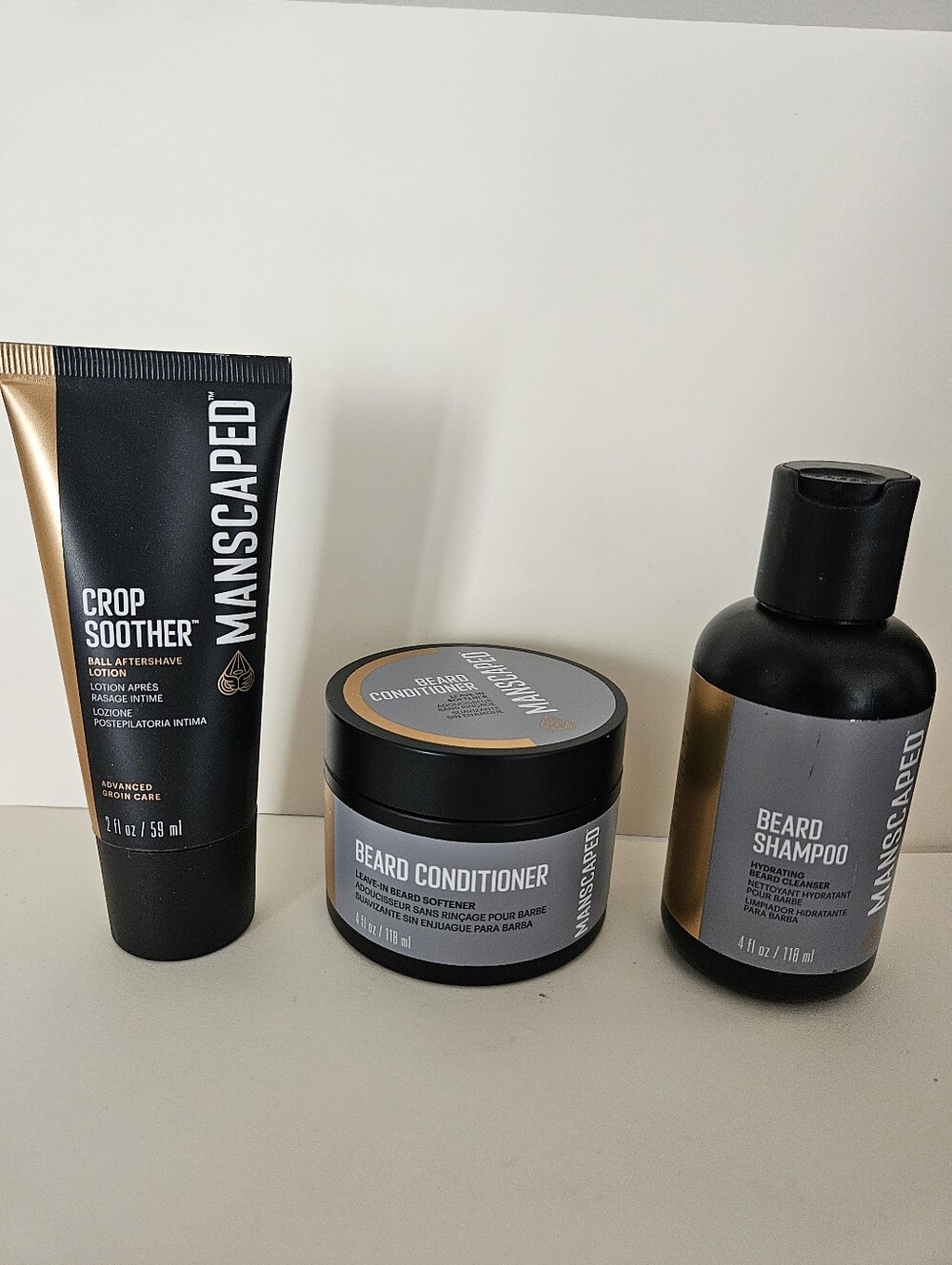 Manscaped Beard Conditioner and Shampoo Set - Black